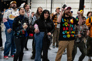 Afterburner 2025 crowd watching a set.